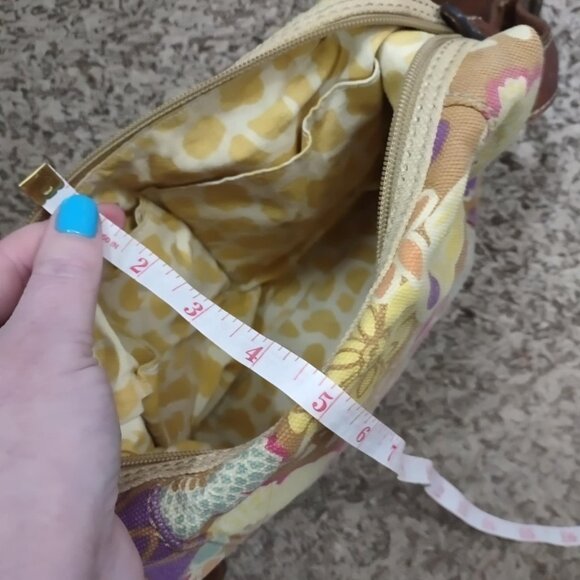 Boho Floral Crossbody Shoulder‎ with Adjustable Strap Canvas Y2K Revival Purse - Picture 10 of 11